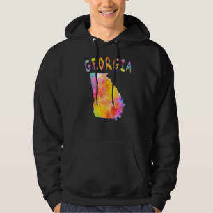Sudadera Color de agua multicolor Georgia Estado Mapa Ar di