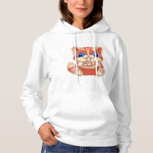 Sudadera Color de la pizza de consumo de gato
