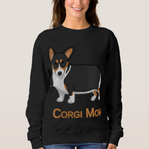 Sudadera Color negro crudo Pembroke Welsh Corgi Mom Dog L