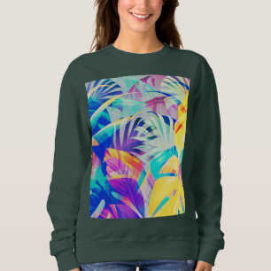 Sudadera Color pastel floral abstracto moderno