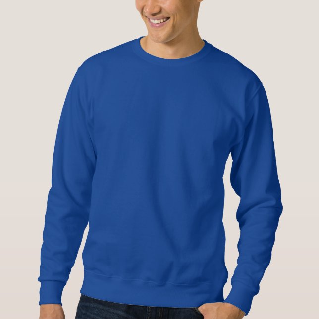 Sudadera Color sólido del azul real (Anverso)