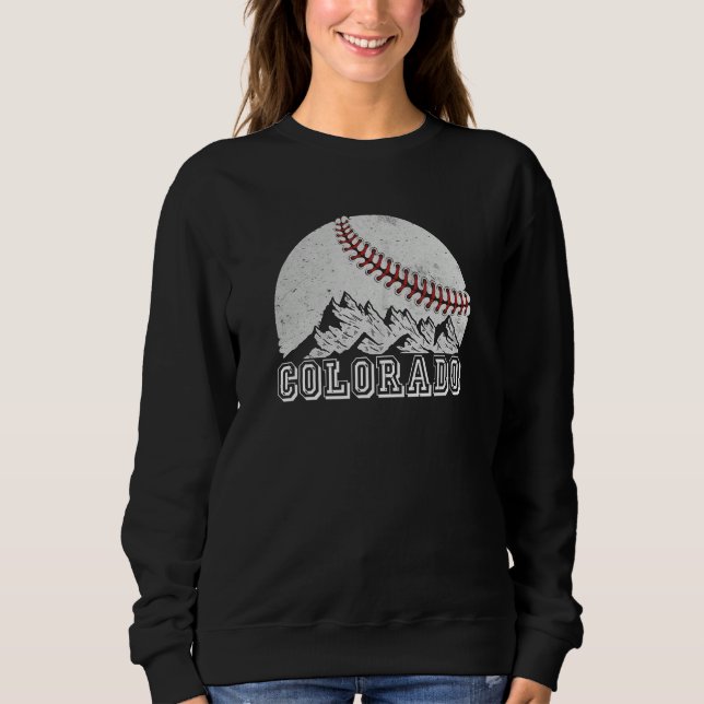Sudadera Colorado Baseball Skyline Colorado Cityscape Retro (Anverso)