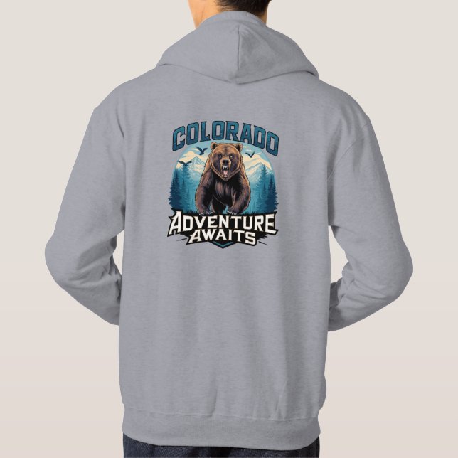 Sudadera Colorado: La aventura espera (Reverso)