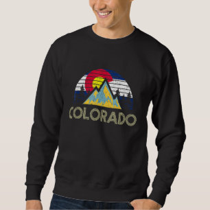 Sudadera Colorado Retro Vintage Mountains Nature Senderismo
