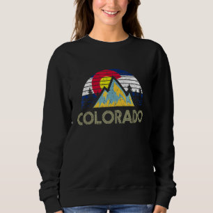 Sudadera Colorado Retro Vintage Mountains Nature Senderismo