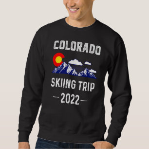 Sudadera Colorado Skiing Trip 2022 Denver Map Flag Co Souve
