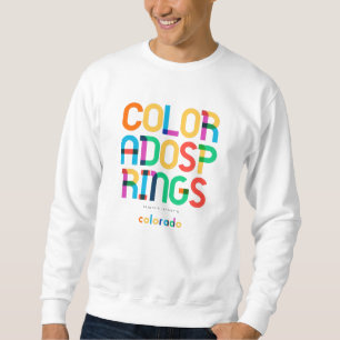 Sudadera Colorado Springs Colorado Mid Century, Pop Art