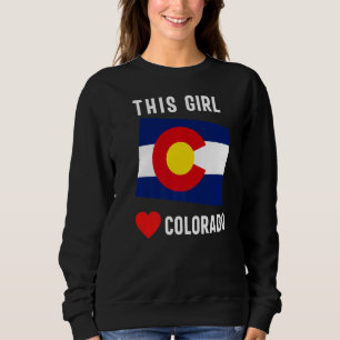 Sudadera Colorado State Denver Flag Souvenir Mountain Vinta