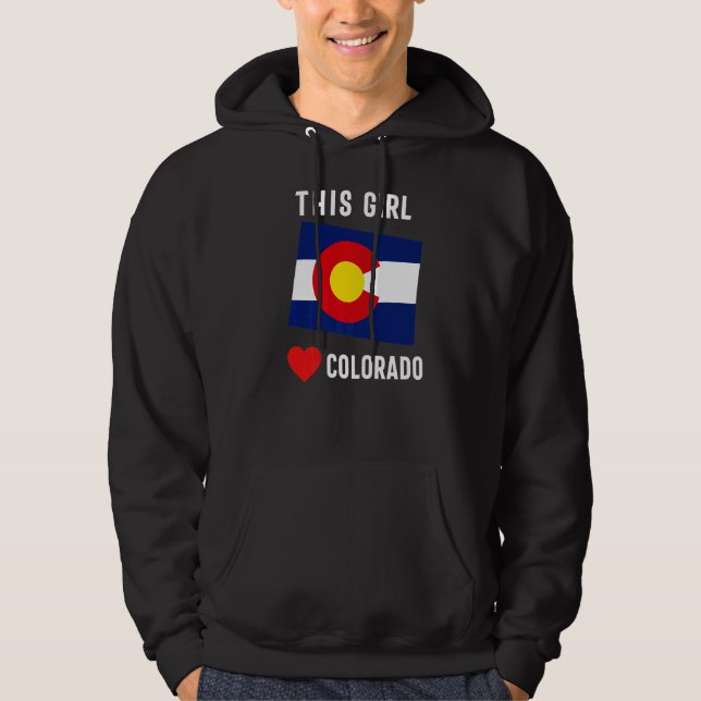 Sudadera Colorado State Denver Flag Souvenir Mountain Vinta (Anverso)