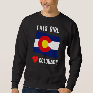 Sudadera Colorado State Denver Flag Souvenir Mountain Vinta