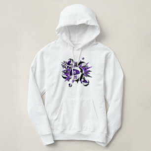 Sudadera colores de equipo negro morado chicas estrellas de