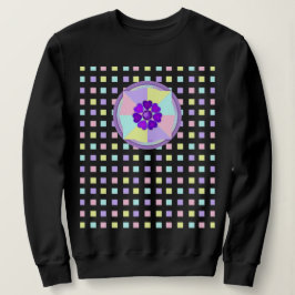 Sudadera Colores pasteles y corazones morados golpeando