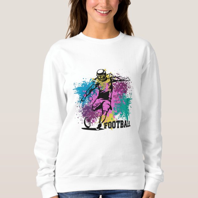 Sudadera Colores poco entusiastas del fútbol americano (Anverso)
