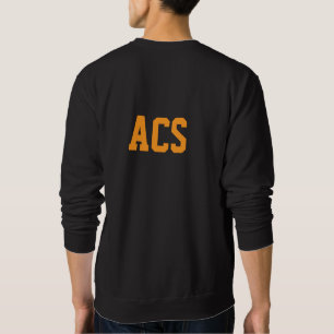Sudadera Colores y letras escolares en negro y naranja
