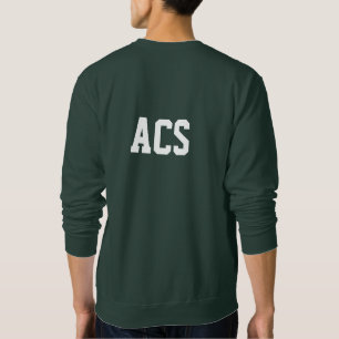 Sudadera Colores y Letras Escolares Verdes y Blancos
