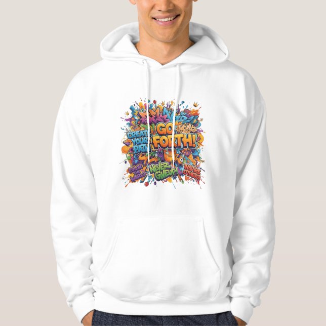 Sudadera Colorful Abstract Pop Art Men's Hoodie  (Anverso)