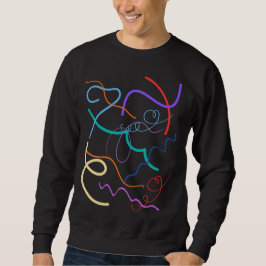 Sudadera Colorful Abstract Wavy Lines Pattern