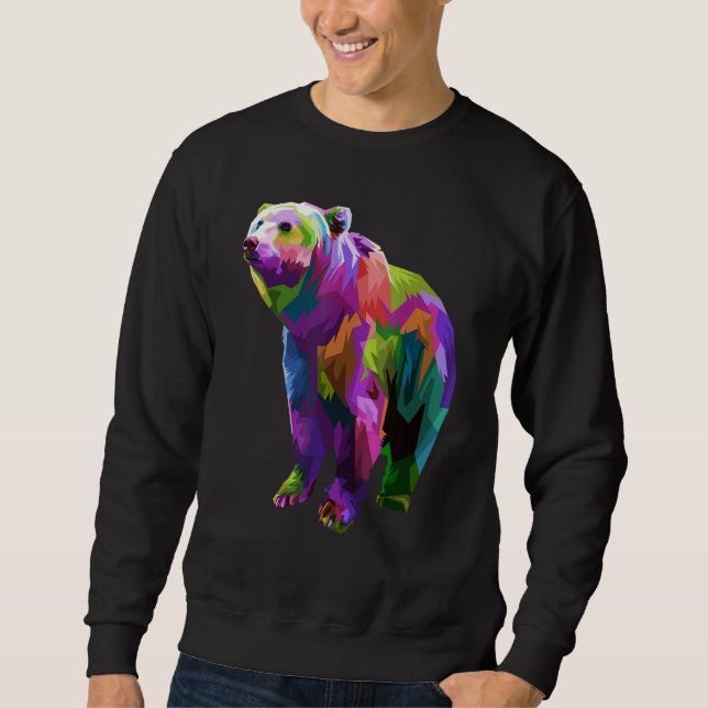 Sudadera Colorful Bear Art Graphic (Anverso)