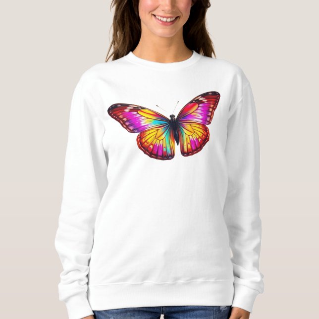 Sudadera colorful butterfly art (Anverso)