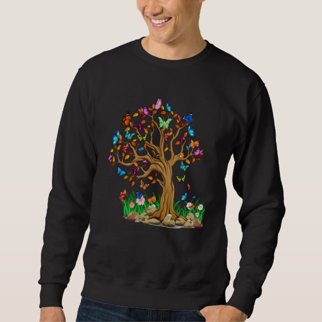 Sudadera Colorful Butterfly Tree (Anverso)