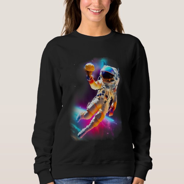 Sudadera Colorful Cosmic Ice Cream Astronaut (Anverso)