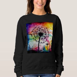 Sudadera Colorful dandelion watercolor optics blowball
