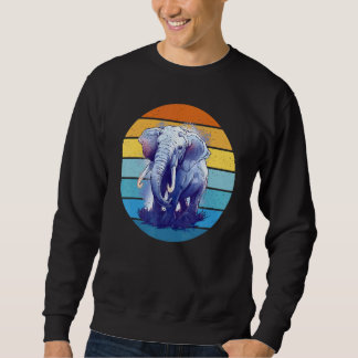 Sudadera Colorful Elephant in Retro Pastel Colors For Zooke