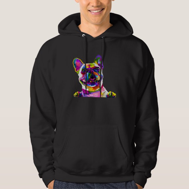 Sudadera Colorful frenchie  french bulldog owner (Anverso)