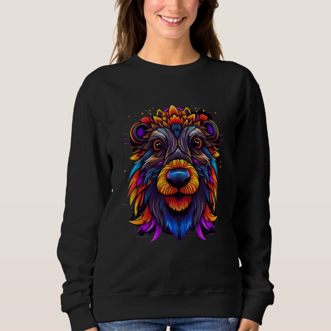 Sudadera Colorful Geometric Nutria Rat Coypu Pop Animal (Anverso)
