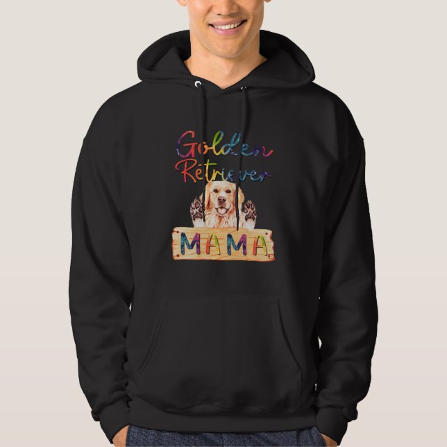 Sudadera Colorful Golden Retriever Mama  Dog Mom (Anverso)