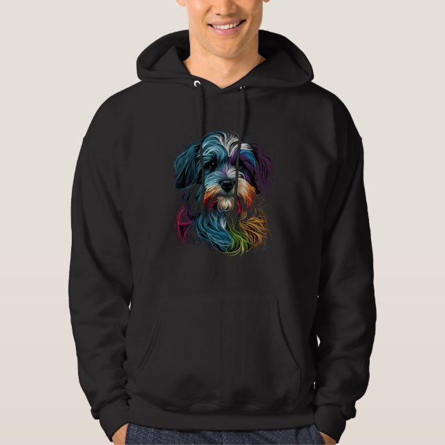 Sudadera Colorful Havanese Face Painting  Animals Dog (Anverso)