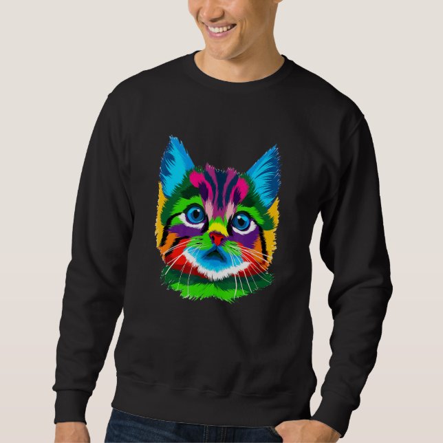 Sudadera Colorful Kitty Adoption Cute Cat for kitten (Anverso)