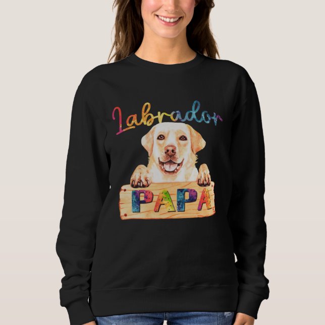 Sudadera Colorful Labrador Papa  Dog Dad (Anverso)