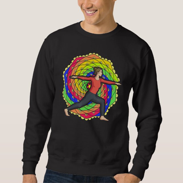 Sudadera Colorful Mandala Yogi Meditation Namaste Buddhist  (Anverso)