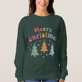 Sudadera colorful Merry Christmas Tree Sweatshirt