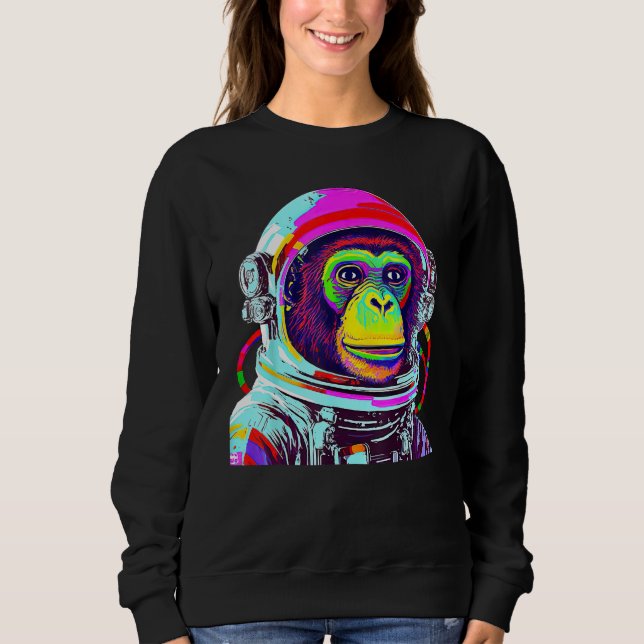 Sudadera Colorful Monkey Astronaut  Space Explorer (Anverso)