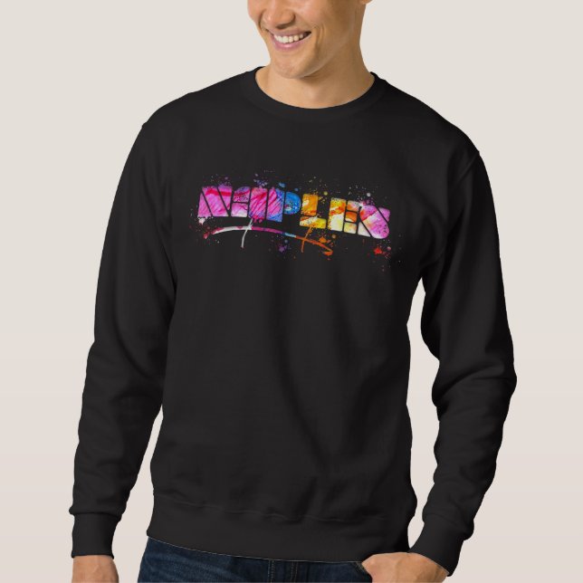 Sudadera Colorful Naples Lettering  Watercolor Naples (Anverso)