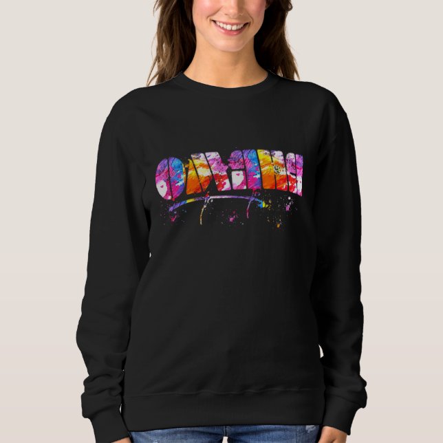 Sudadera Colorful Omaha Lettering  Watercolor Omaha (Anverso)