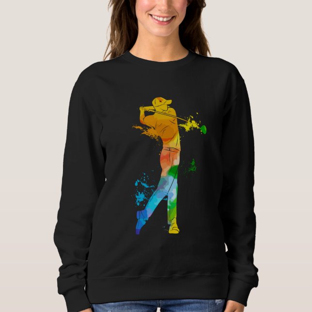 Sudadera Colorful Pop Portrait Dad Golf (Anverso)