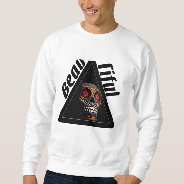 Sudadera Colorful Skull "Beautiful" T-Shirt  (Anverso)