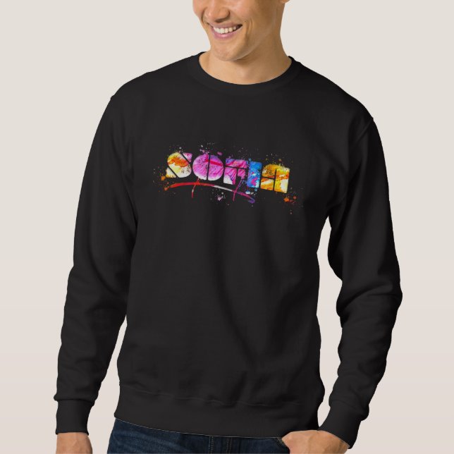 Sudadera Colorful Sofia Lettering  Watercolor Sofia (Anverso)