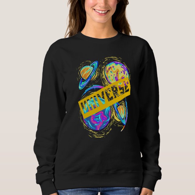 Sudadera Colorful Spinning Planets Space & Science Kids Ast (Anverso)