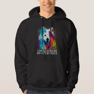 Sudadera Colorful Splash Samoyed Mama Portrait Puppy