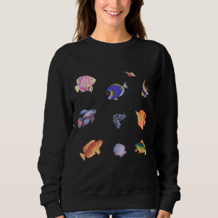 Sudadera Colorida acuarela Pescado tropical