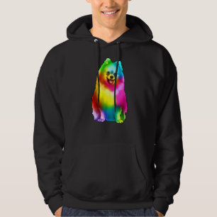 Sudadera Colorida acuarela Pomerania Retrato Pom Puppy