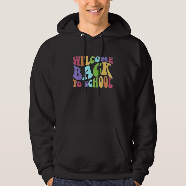 Sudadera Colorida bienvenida de vuelta al profesor universi (Anverso)