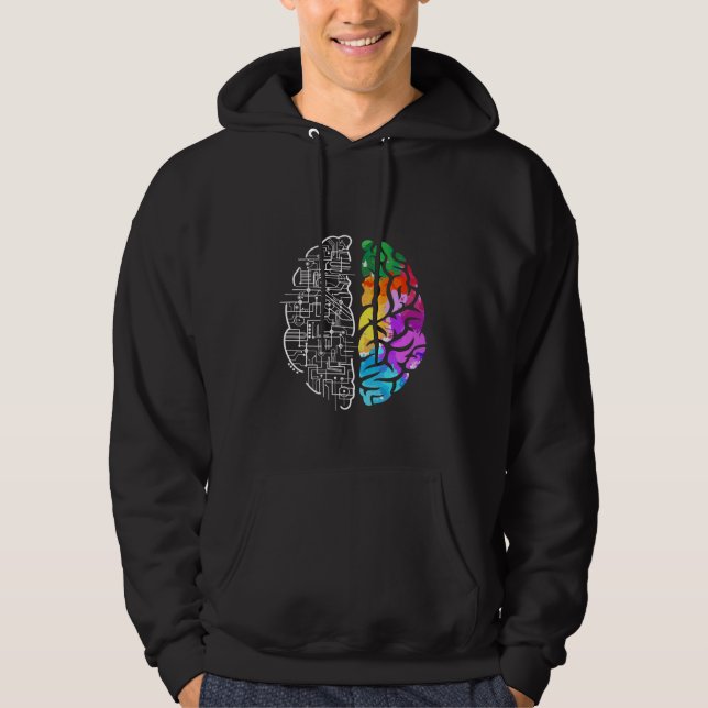 Sudadera Colorida ciencia de ingeniería cerebral (Anverso)