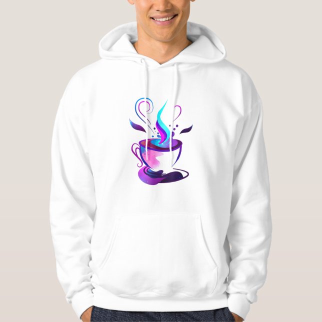 Sudadera Colorida Copa Galaxy de Café 80 Retro Synthwave (Anverso)