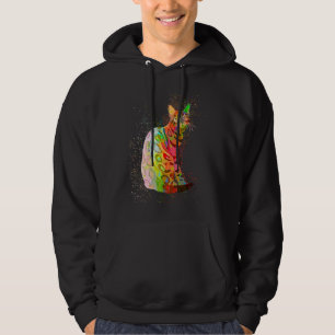 Sudadera Colorida pintura salpicar gato bengalí realista