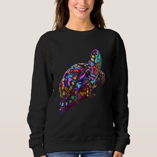 Sudadera Colorida Splash Eastern Box Turtle (Anverso)